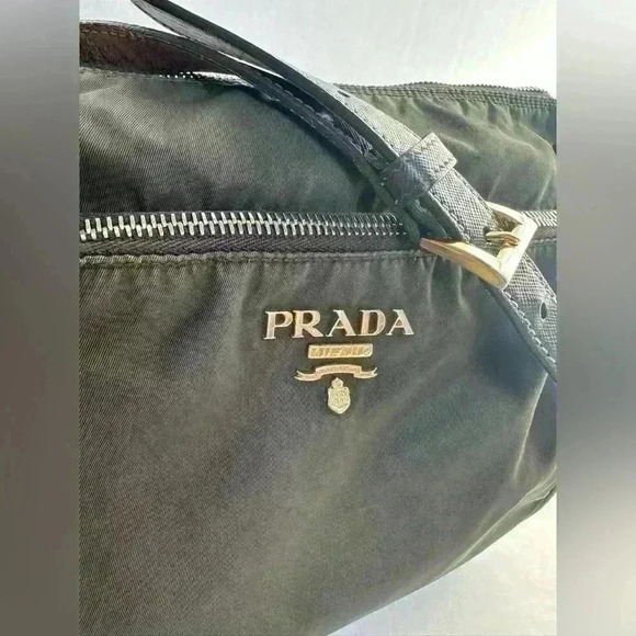 Authentic Prada Shoulder Bag Nylon Shoulder Bag Olive - Picture 5 of 16